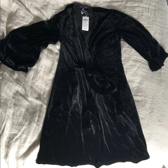 eileen fisher velvet wrap dress